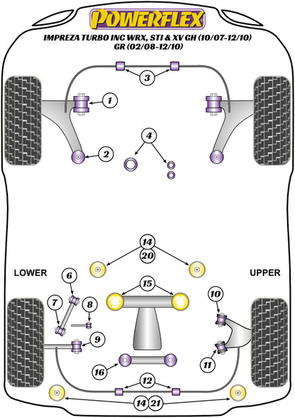 Subaru (PFR69-514) Rear Subframe Insert