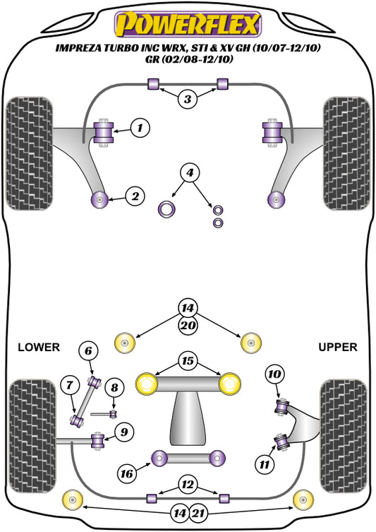Subaru (PFR69-514) Rear Subframe Insert