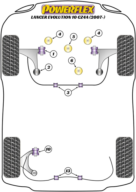 Mitsubishi (PFF44-108R) Front Lower Diff Mount (Road)