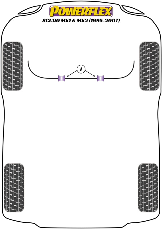 Fiat (PFF16-204-25) Front Anti Roll Bar To Chassis Bush 25mm