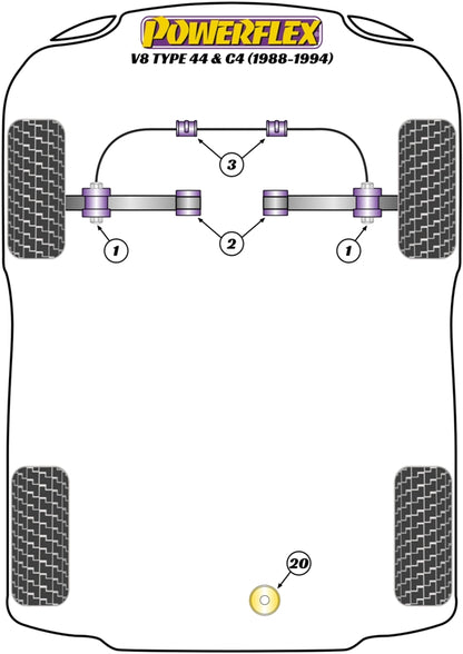 Audi (PFF3-403-28) Front Anti Roll Bar To Chassis 28mm