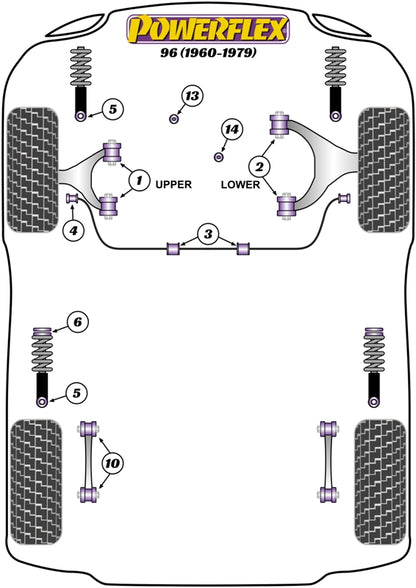Saab (PFF66-405) Rear Shock Top Mount