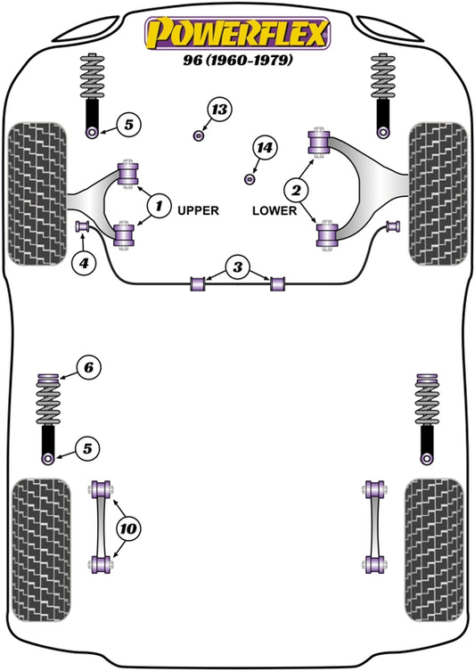 Saab (PFF66-405) Rear Shock Top Mount