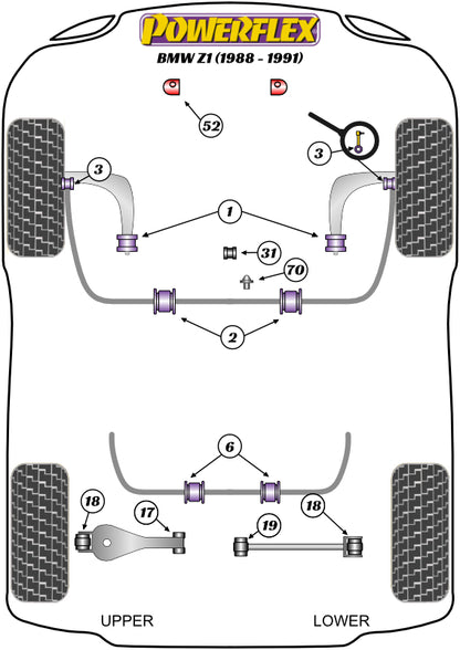 BMW (PFR5-308-14) Rear Anti Roll Bar Mounting Bush 14mm