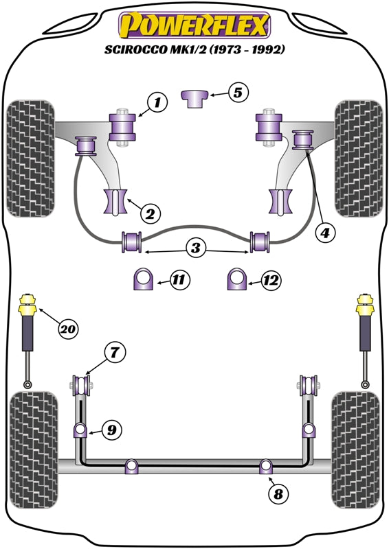 Volkswagen (PFR85-226-20.5) Rear Anti Roll Bar Outer Bush 20.5mm