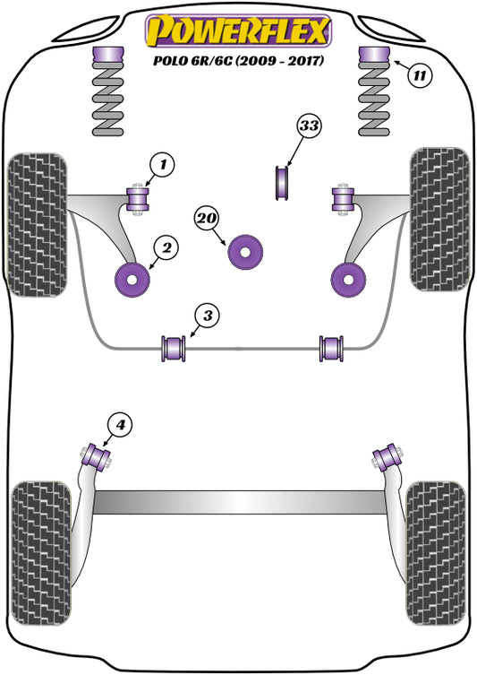 Volkswagen (PFR85-610) Rear Beam Mounting Bush