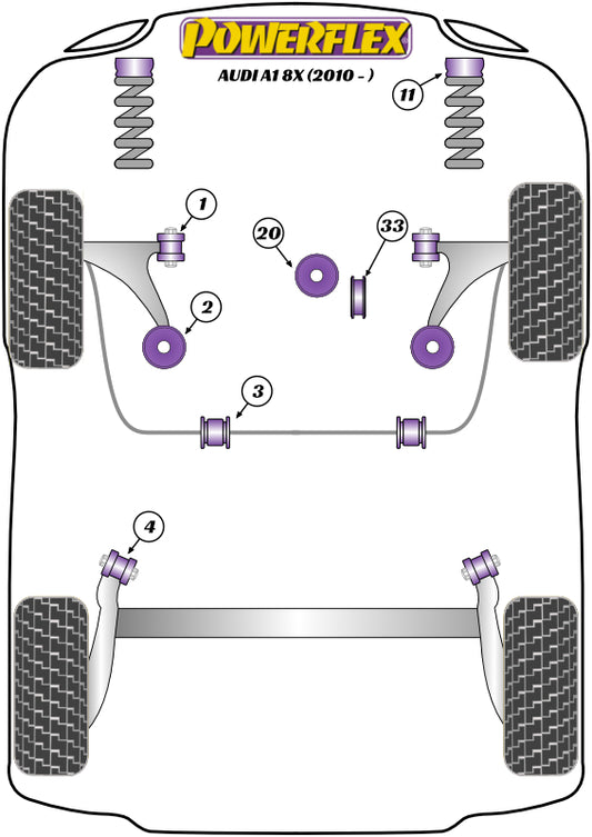 Audi (PFF85-603-19) Front Anti Roll Bar Bush 19mm