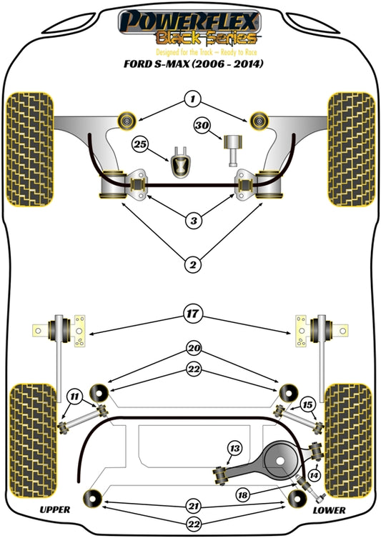 Ford (PFF19-1925BLK) Lower Engine Mount Insert