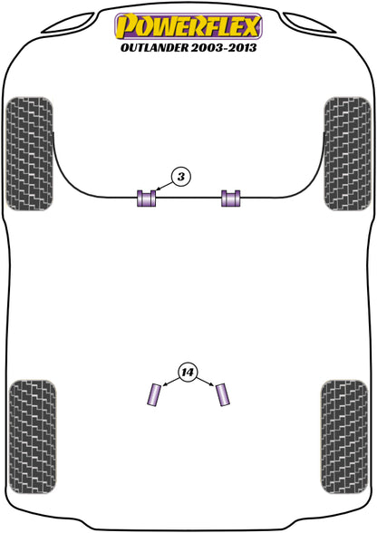 Mitsubishi (PFF44-201-26) Front Anti Roll Bar Bush 26mm