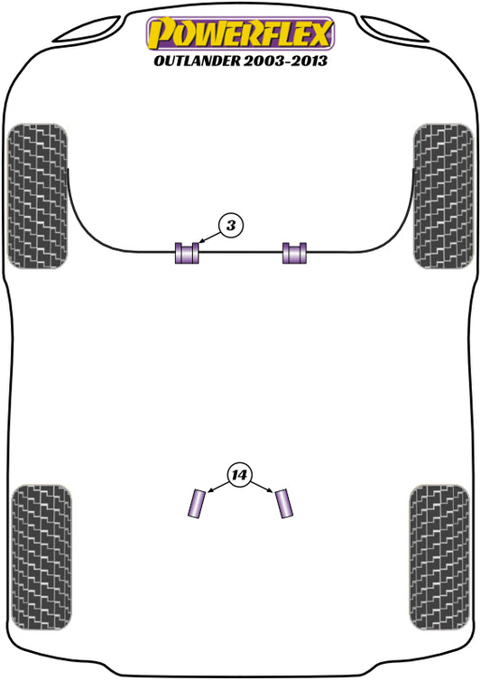 Mitsubishi (PFF44-201-26) Front Anti Roll Bar Bush 26mm