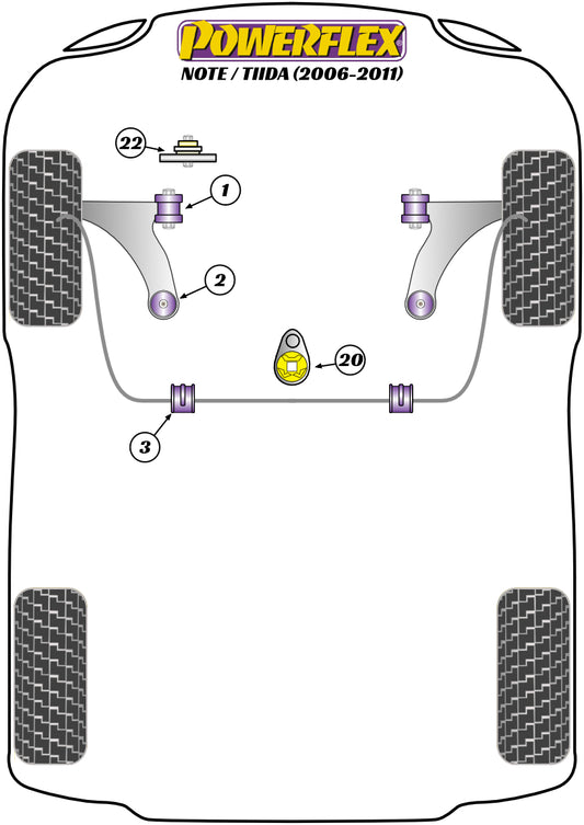 Nissan (PFF60-8025P) Lower Torque Mount - Fast Road/Track
