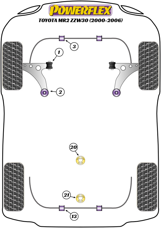 Toyota (PFF76-1003-20) Front Anti Roll Bar Bush 20mm