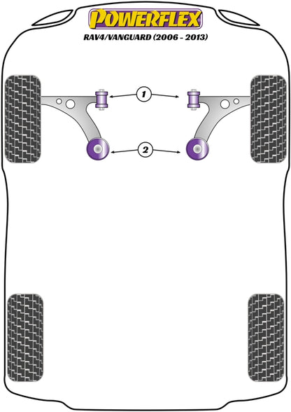Toyota (PFF76-702) Front Wishbone Rear Bush