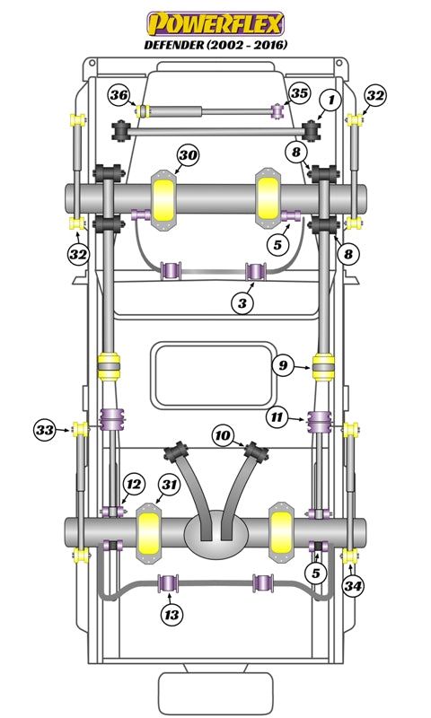 Land Rover (PFR32-110-16) A Frame to Chassis Bush