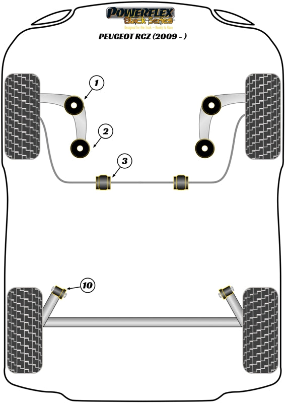 Peugeot (PFF50-603-23.5BLK) Front Anti Roll Bar Bush 23.5mm