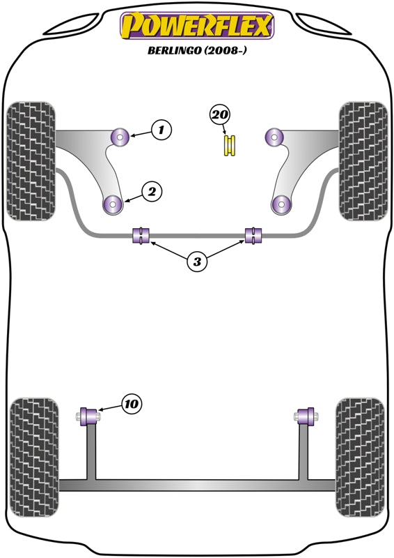 Citroen (PFF50-420) Lower Rear Engine Mount Bush - Road