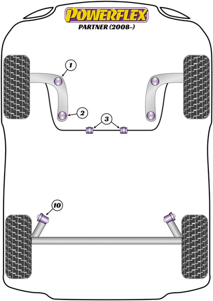 Peugeot (PFF50-306P) Lower Rear Engine Mount Bush - Fast Road/Track