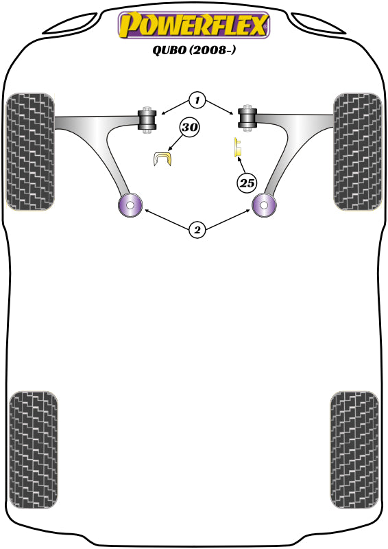 Fiat (PFF80-1101) Front Wishbone Front Bush