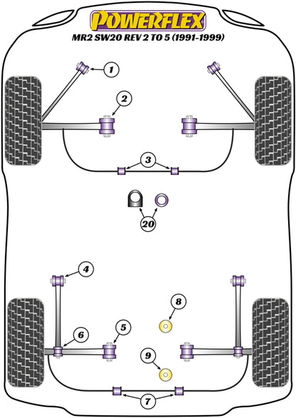 Toyota (PFF76-501) Front Tie Bar Front Bush