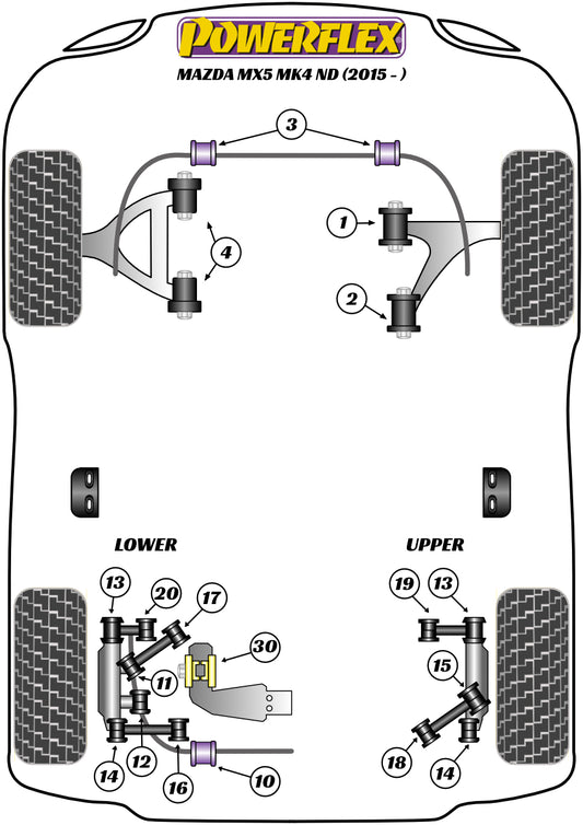 Mazda (PFR36-630) Rear Diff Mount Insert