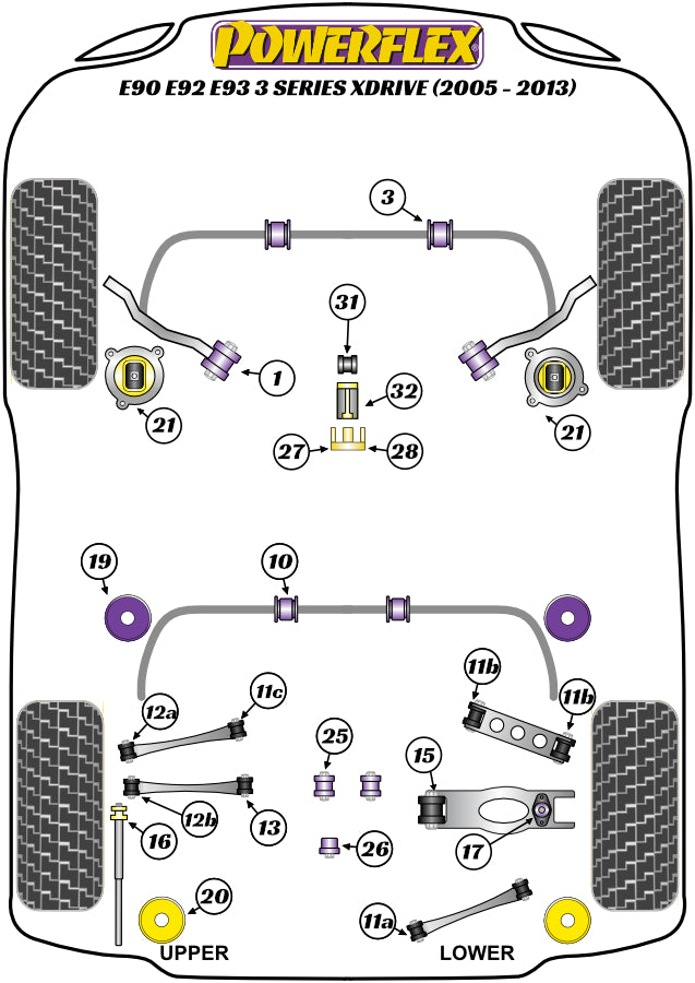 BMW (PFR5-413) Rear Upper Wishbone Inner Bush