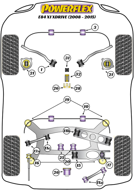 BMW (PFR5-425) Rear Diff Front Mounting Bush