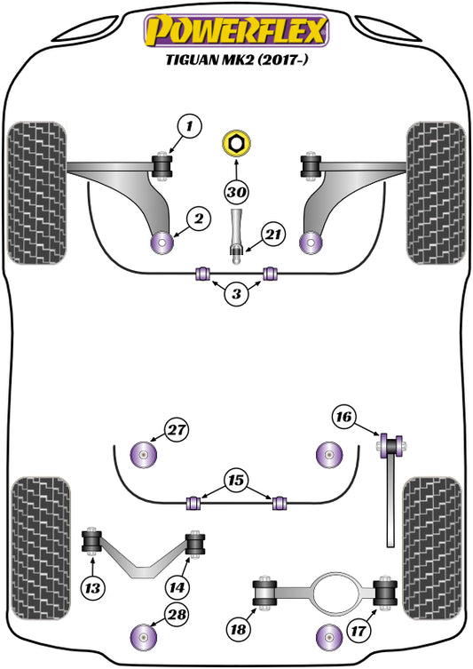 Volkswagen (PFR85-828) Rear Subframe Rear Mounting Bush