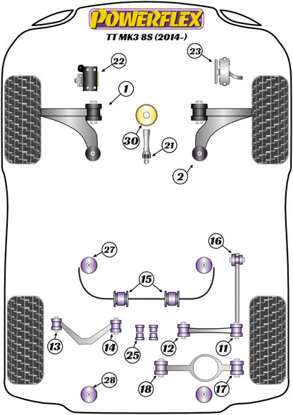 Audi (PFF3-1326) Lower Torque Mount Small Bush