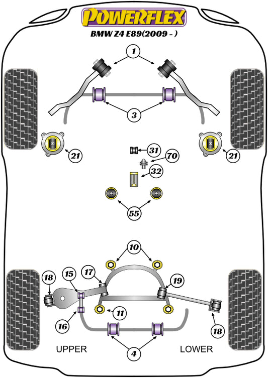 BMW (PFR5-504-19) Rear Anti Roll Bar Mounting Bush 19mm