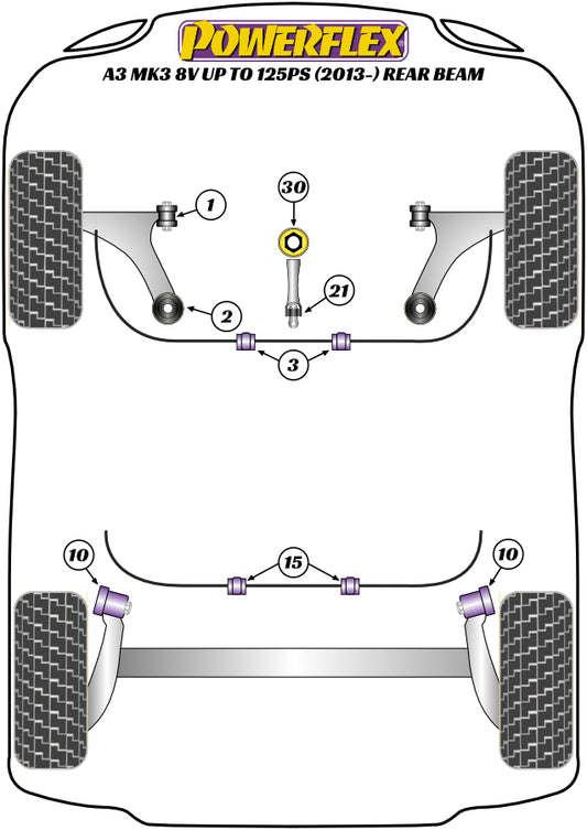 Audi (PFF85-803-25) Front Anti Roll Bar Bush 25mm