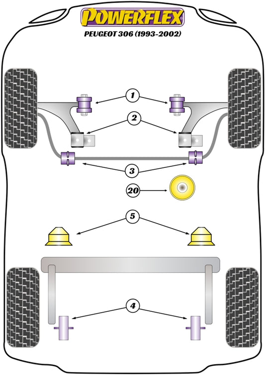 Peugeot (PFF50-303-17BLK) Front Anti Roll Bar Bush 17mm