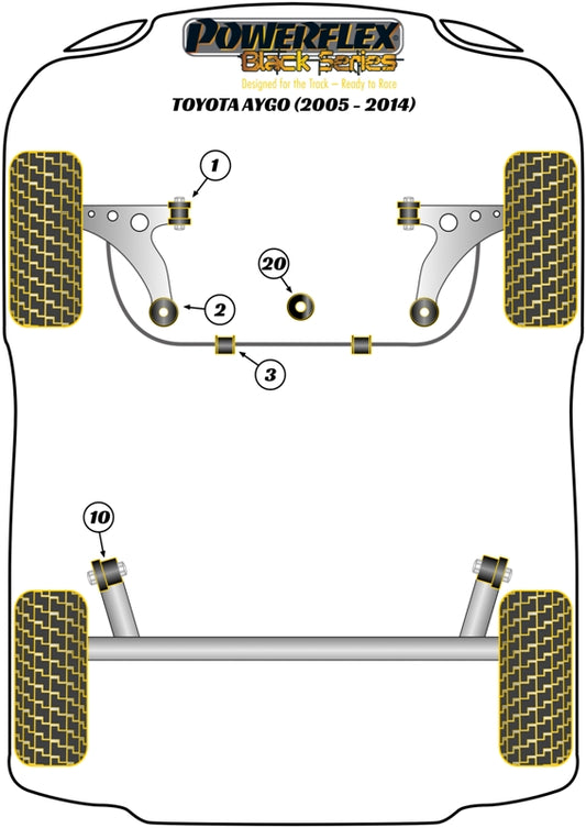 Toyota (PFF12-720BLK) Lower Engine Mount Bush