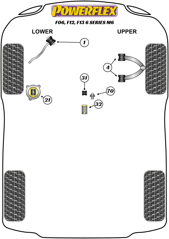 BMW (PFF5-6201) Front Radius Arm to Chassis Bush