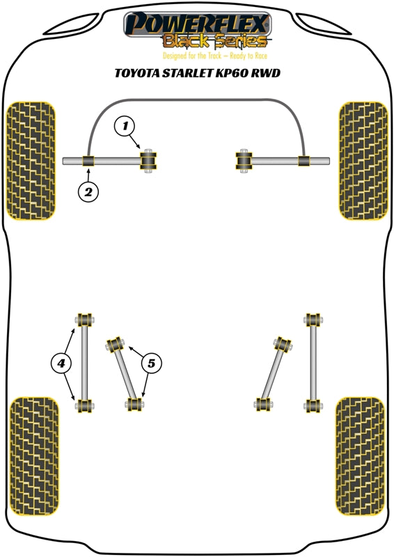 Toyota (PFR76-104BLK) Rear Lower Control Arm Bush