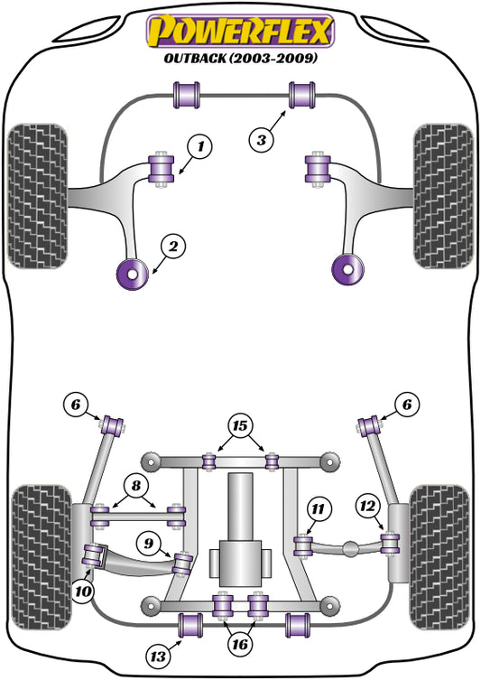 Subaru (PFR69-415) Rear Diff Front Mounting Bush