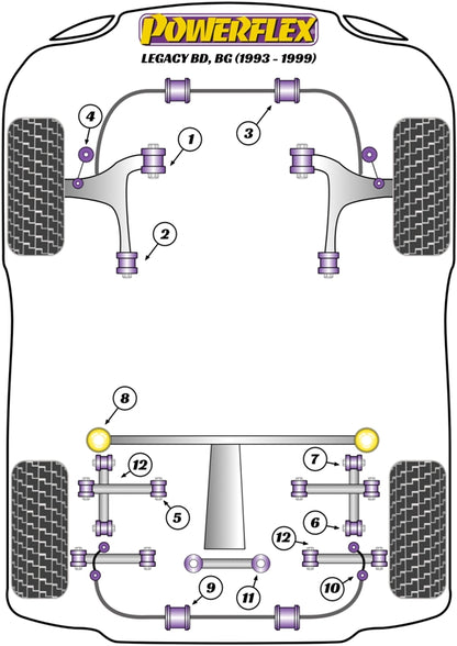 Subaru (PFR69-117H) Rear Trailing Link Front Bush