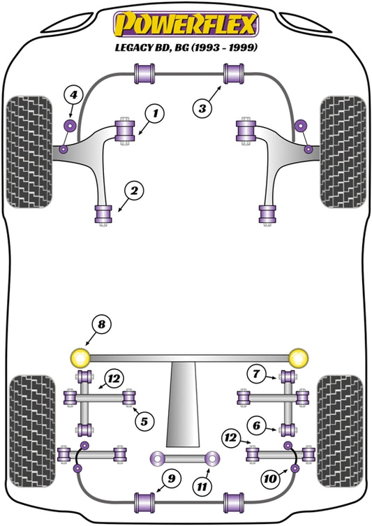 Subaru (PFR69-111H) Rear Lateral Link Front Inner Bush