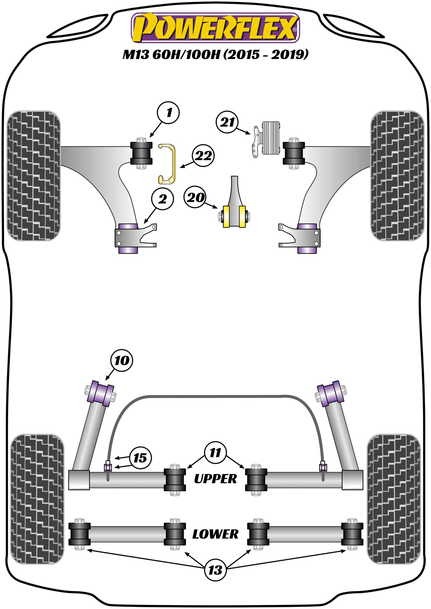 Zinoro  (PFF5-1321) Upper Engine Mount Insert Kit