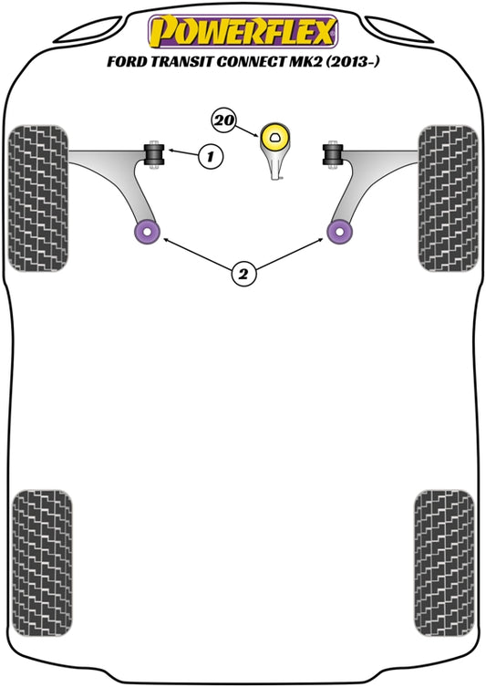 Ford (PFF19-1202) Front Lower Wishbone Rear Bush