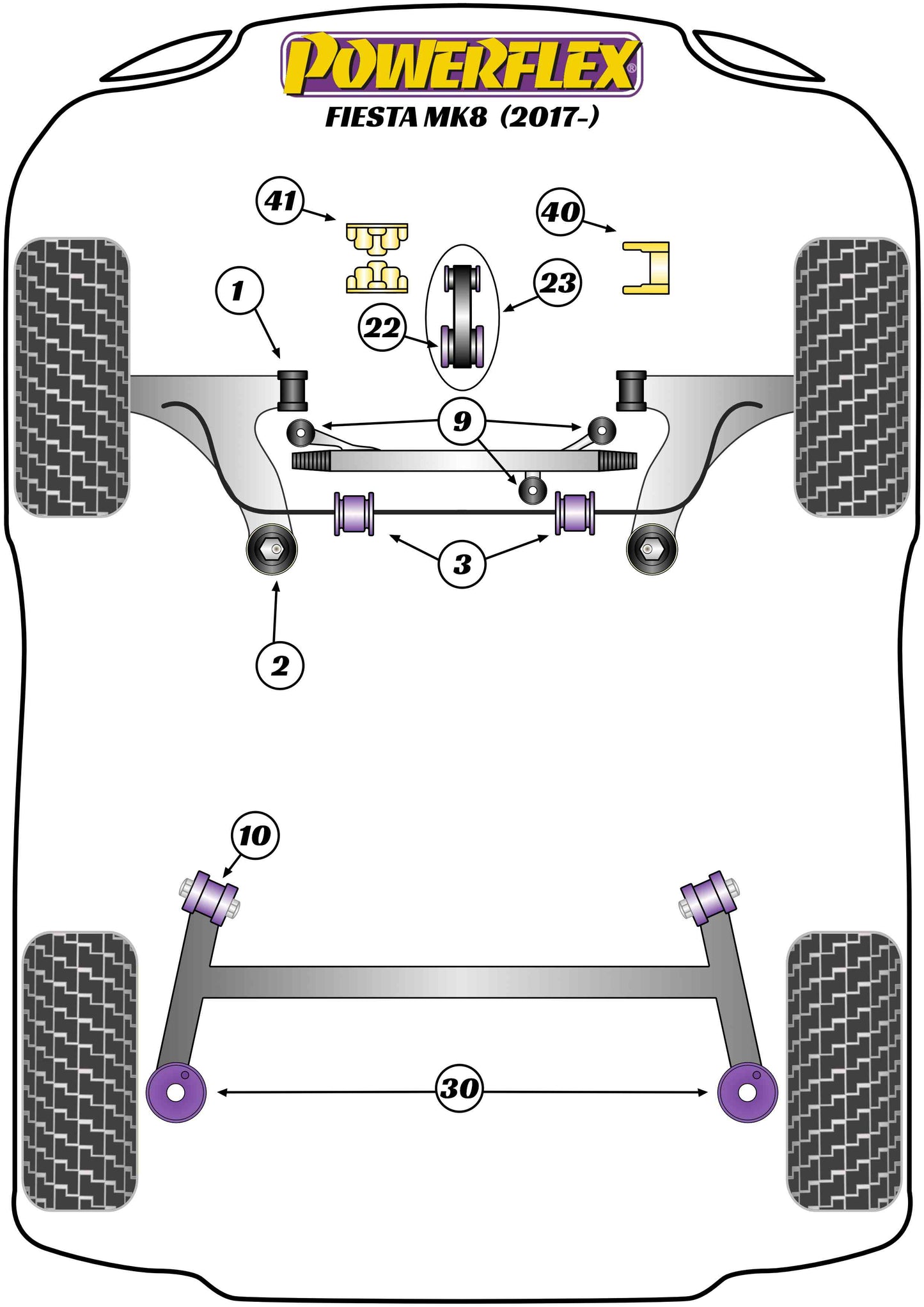 Ford (PFF19-2223) Lower Torque Mount, Fast Road