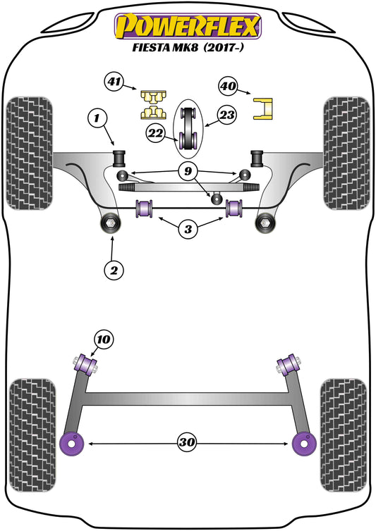 Ford (PFF19-2223) Lower Torque Mount, Fast Road