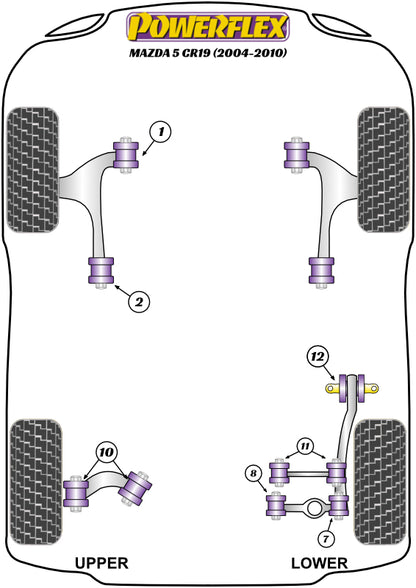 Mazda (PFF19-801) Front Wishbone Front Bush 12mm bolt