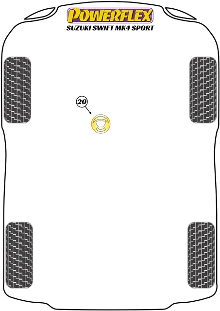 Suzuki (PFF73-520) Lower Engine Mount Insert