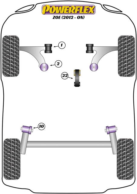 Renault (PFF60-1422) Lower Torque Mount, Fast Road
