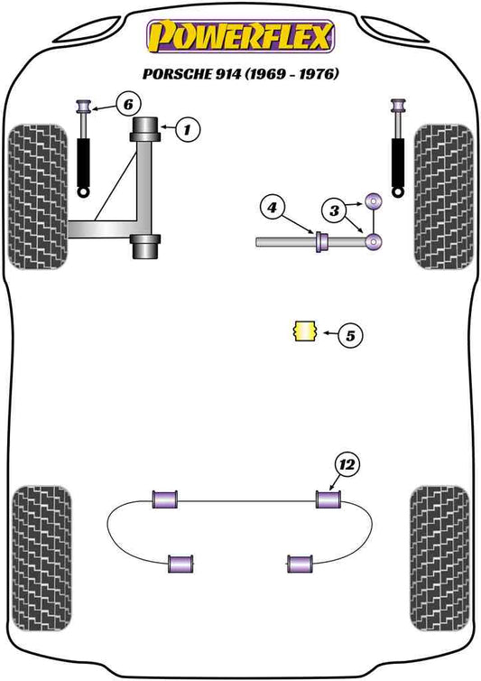 Porsche (PFR57-412-18H) Rear Anti Roll Bar Bush 18mm
