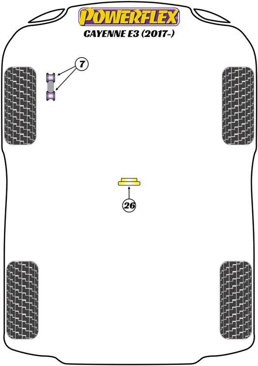 Porsche (PFF3-726) Transmission Mount Insert (Petrol)