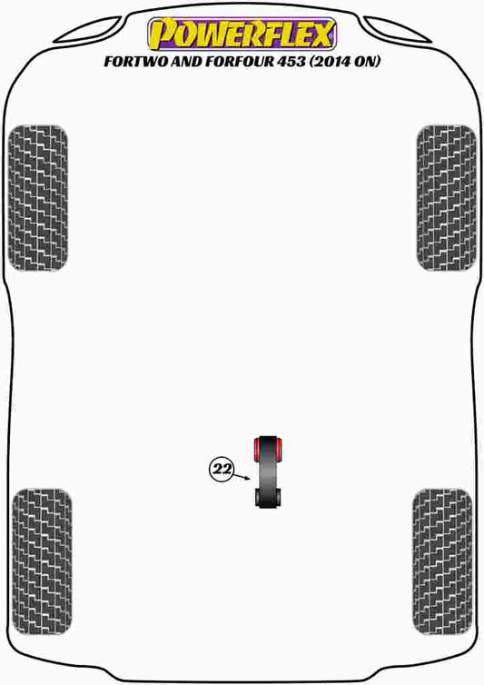 Smart (PFF60-1422R) Lower Torque Mount, 3 Cylinder