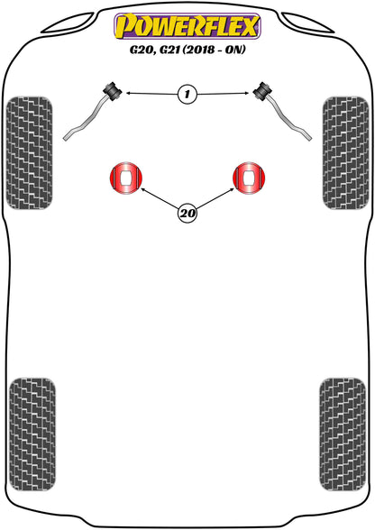 BMW (PFF5-2501) Front Radius Arm Bush