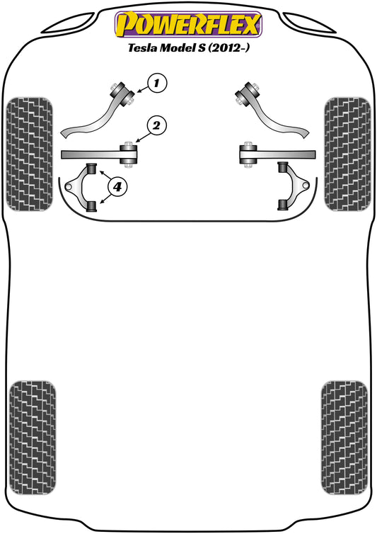 Tesla (PFF75K-504) Front Upper Control Arm Inc Bush Kit