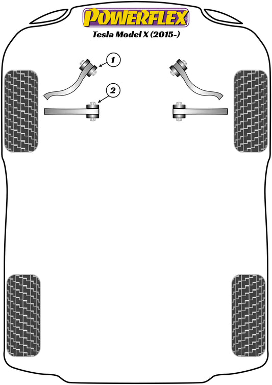 Tesla (PFF75K-502) Front Lower Aft Link Inc Bush Kit